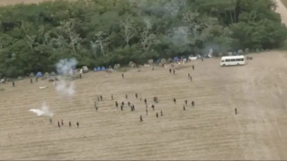 Avasallamiento al predio Santa Rita. Foto: Red Uno (archivo)