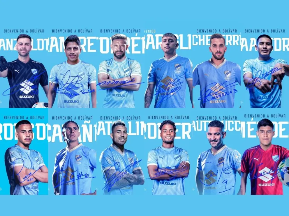 Arriba: Lanzillota, Ramírez, Torren, Gariglio, Echeverria y Saavedra. Abajo: Robson, Cataño, Batallini, Romero, Cauteruccio y Méndez. (Ilustración: Diego Gonzales).