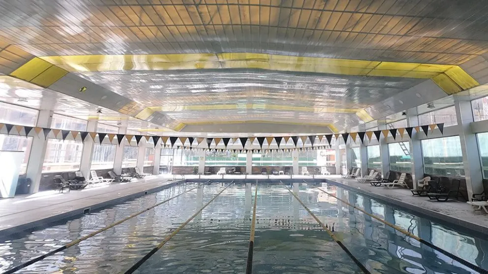 La piscina del complejo de Achumani en la que entrenan los niños y jóvenes de la escuela y el equipo del club. Foto: club The Strongest