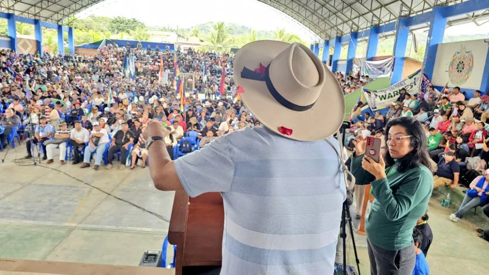 Evo Morales este sábado en el Chapare. Foto: @evoespueblo