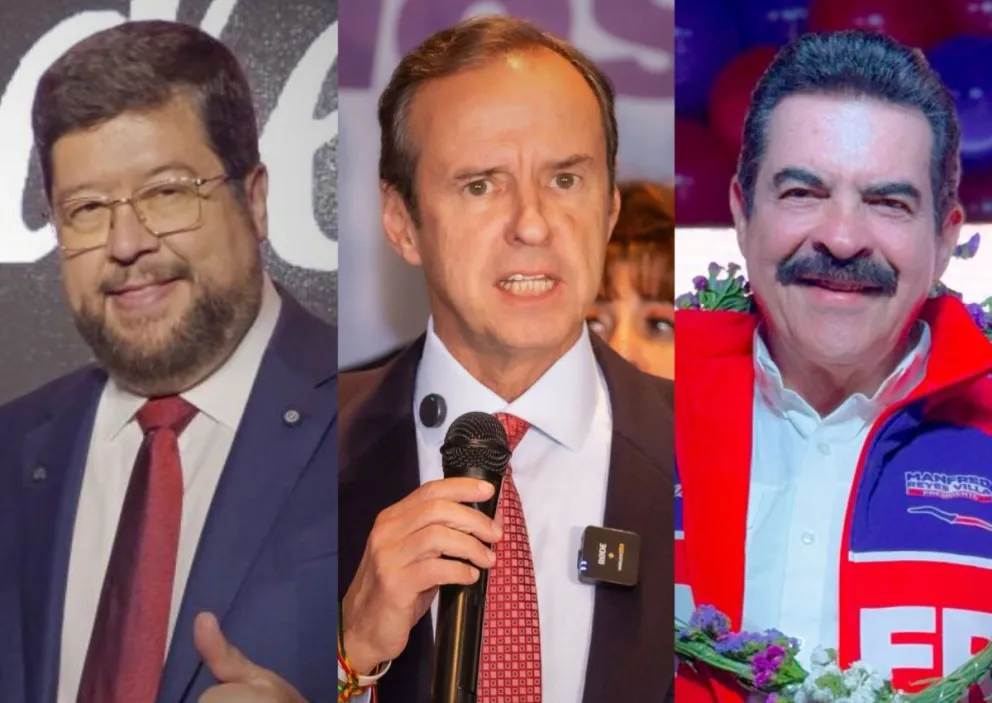 Doria Medina, Quiroga y Reyes Villa. Fotos: RRSS de los candidatos
