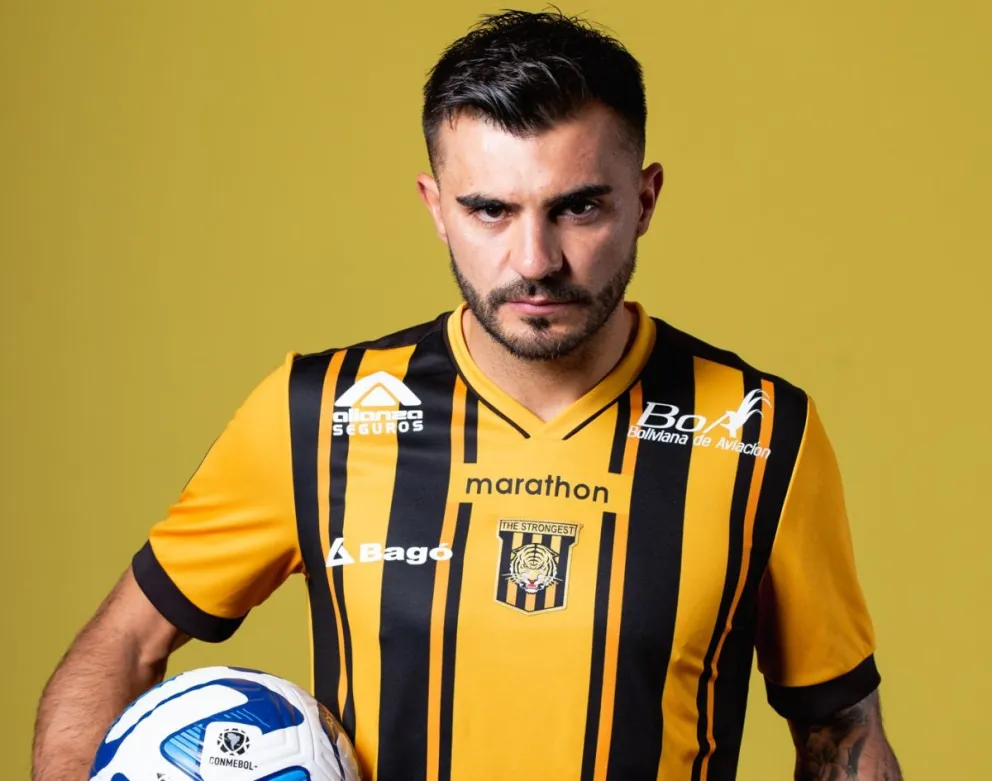 Enrique Triverio con la camiseta de The Strongest. Foto: Conmebol