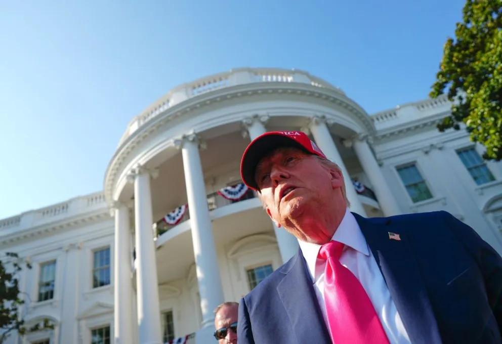 El presidente estadounidense, Donald Trump en la Casa Blanca. Foto: EFE