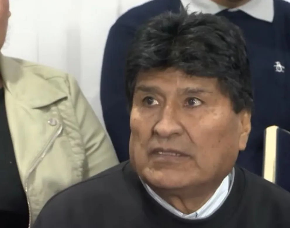 El expresidente Evo Morales en una conferencia de prensa pasada. Foto: ABI