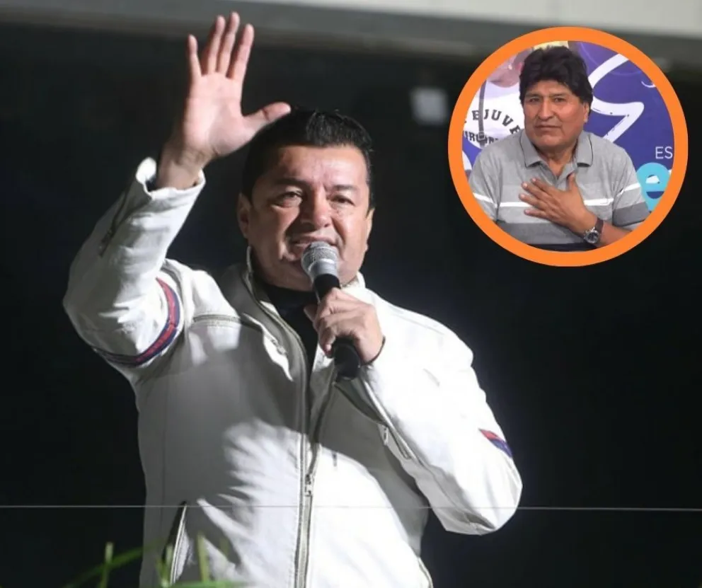 El líder de Unidad Cívica Solidaridad (UCS), Jhonny Fernández, responde a las declaraciones de Evo Morales. Foto: Composición