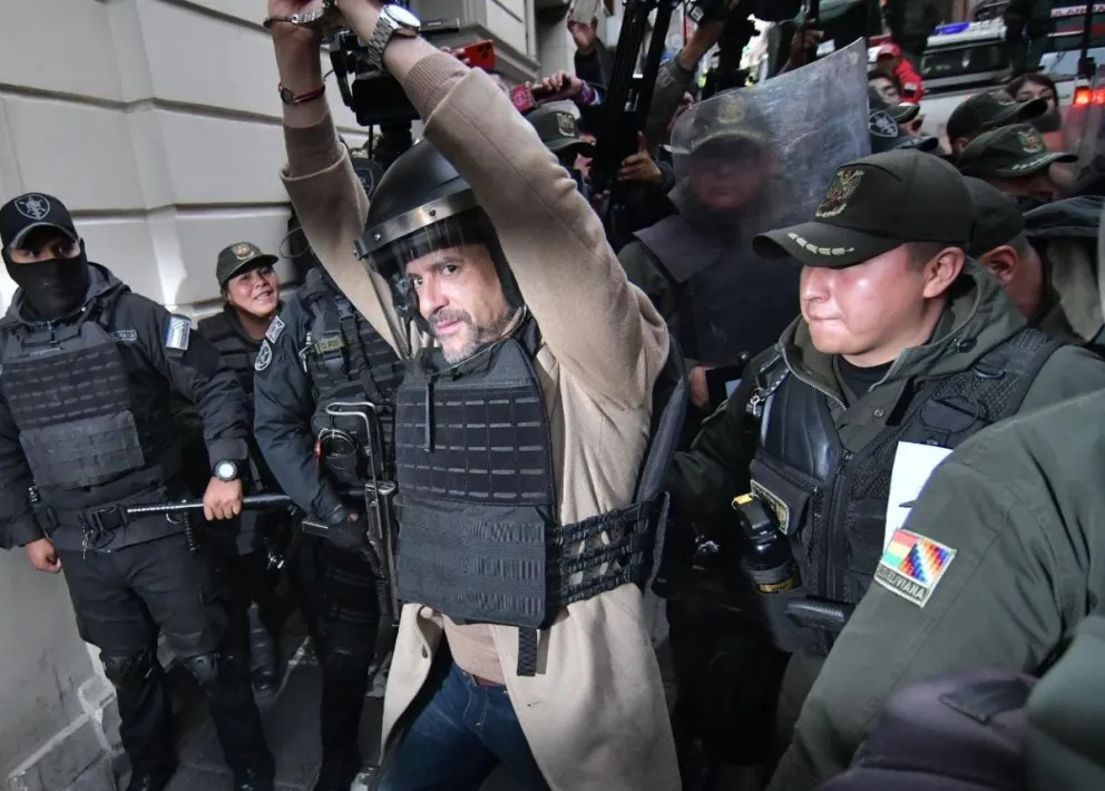 Camacho durante una audiencia por el caso "golpe de Estado I". Foto: APG