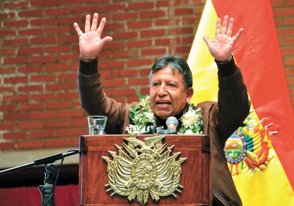 El vicepresidente David Choquehuanca, en un acto oficial. Su institución busca destacar su legado. Foto: ABI 