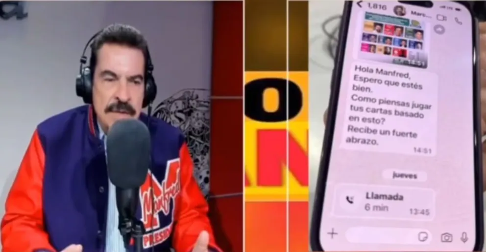 Reyes Villa muestra el registro de la llamada de Claure en el programa Fama, poder y Ganas