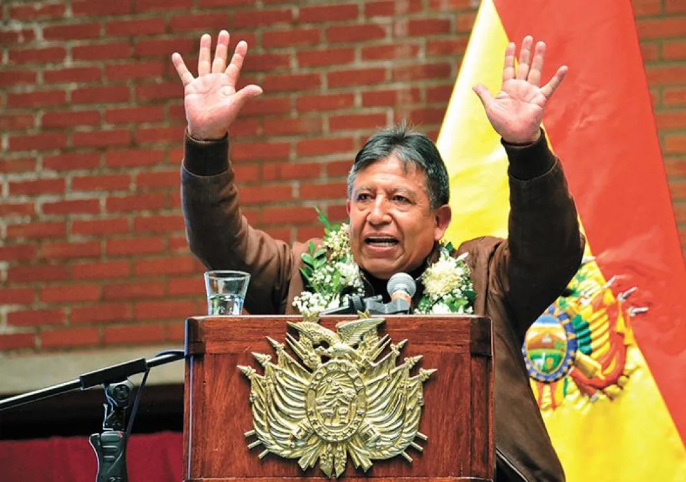 El vicepresidente David Choquehuanca, en un acto oficial. Su institución busca destacar su legado. FOTO: ABI