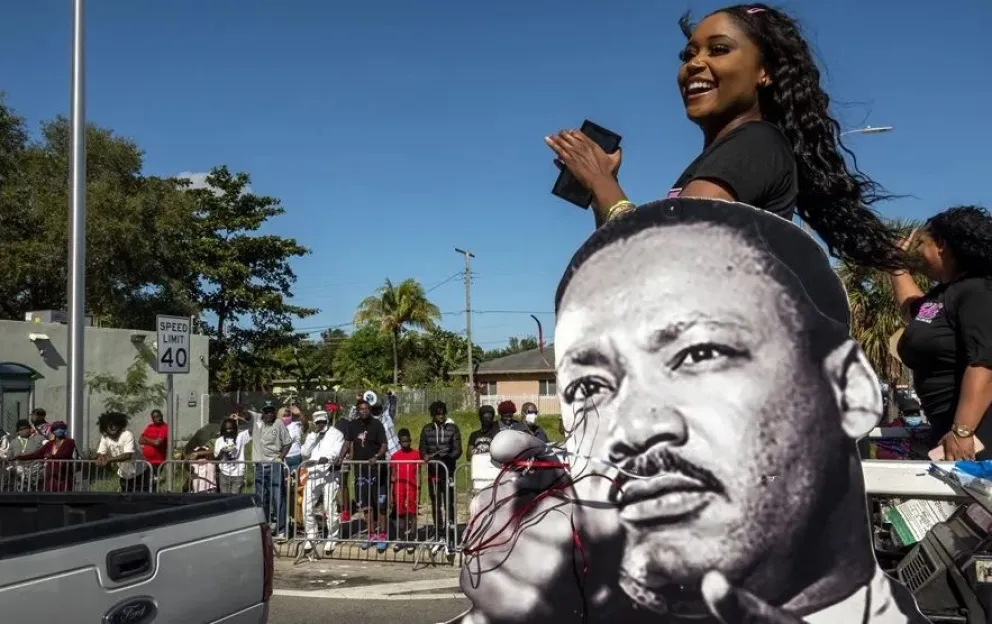Martin Luther King Jr. durante una marcha por los derechos civiles en EEUU. Foto: EFE