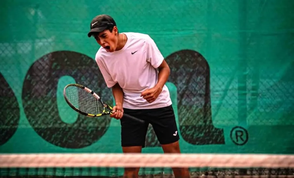 Foto de Rivero durante uno de sus partidos en el torneo. Crédito: Jules Leroi