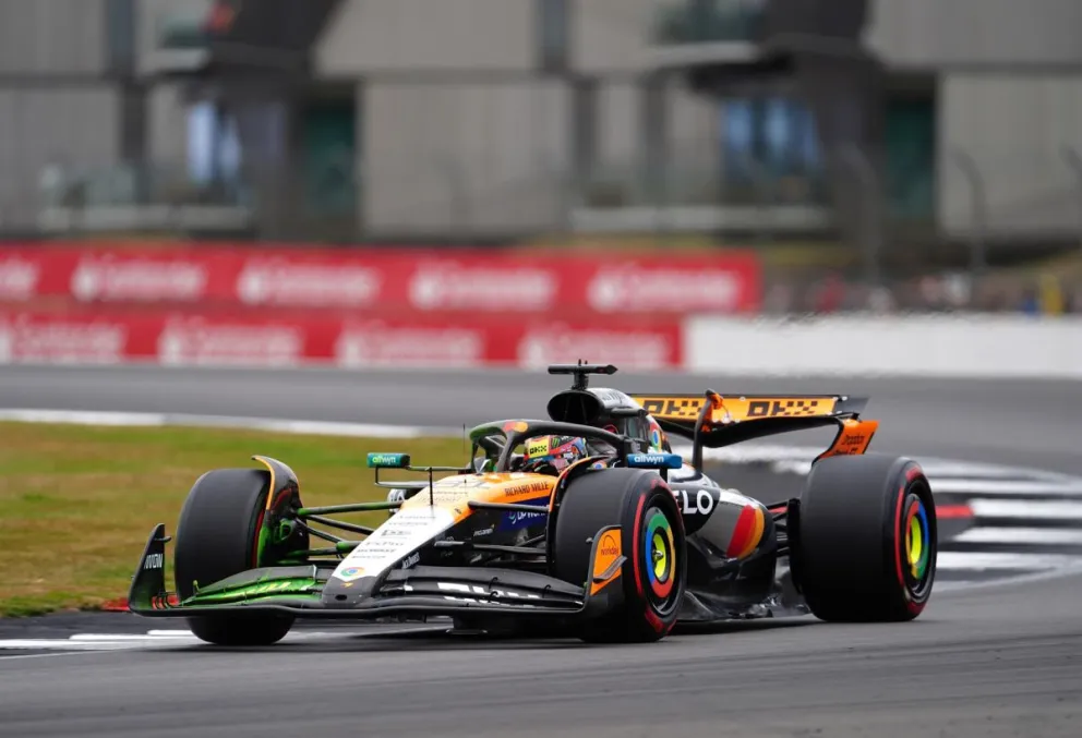 Oscar Piastri conduce su bólido en el GP de Bélgica. Foto: F-1