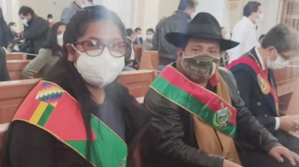 Copa y Quispe resultaron ser autoridades electas bajo la sigla Jallalla LP de Leopoldo Chui. Foto: El Día