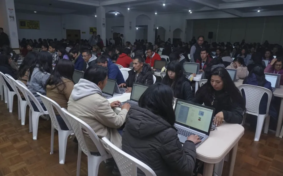 Simulacro de conteo del Sistema De Resultados Preliminares (Sirepre). Foto: APG