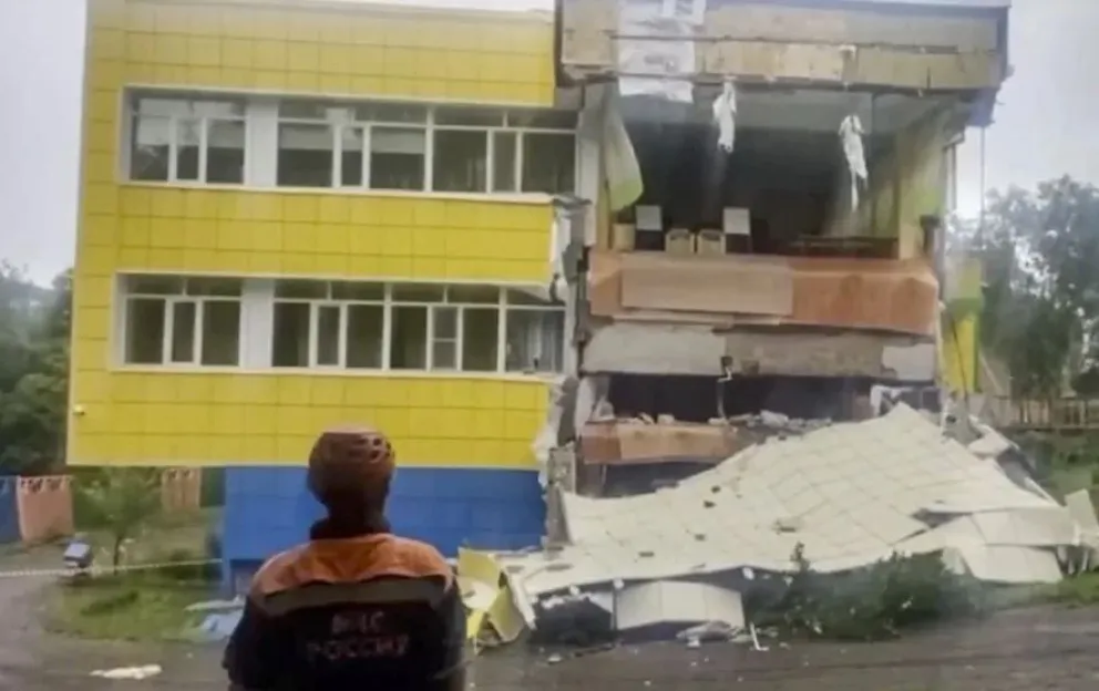 Daños causado por el terremoto en en un jardín de infancia, en Petropavlovsk-Kamchatsky, Kamchatka, Rusia. Foto: EFE