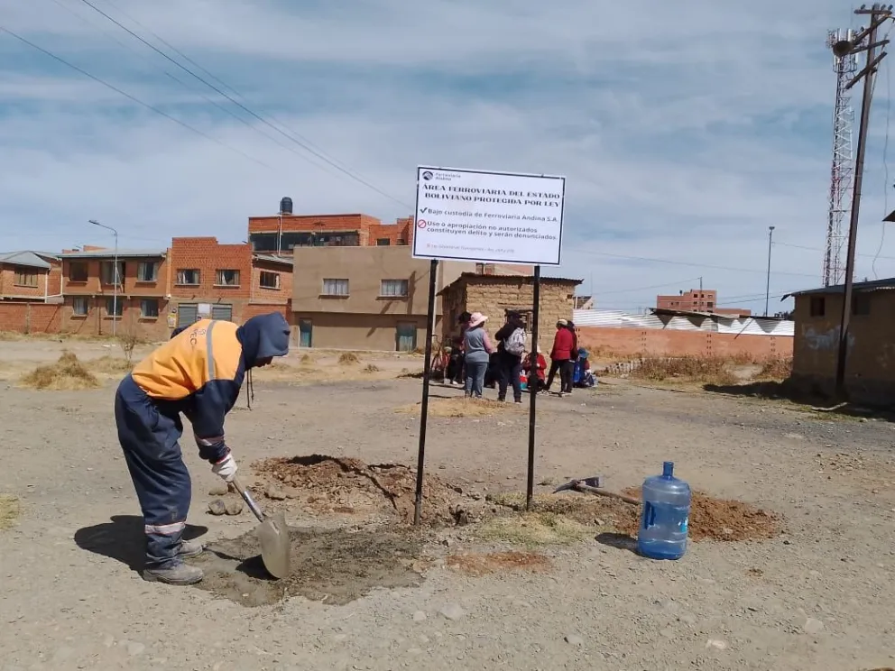Terrenos de la Ferroviaria Andina en Viacha. Foto: FCA