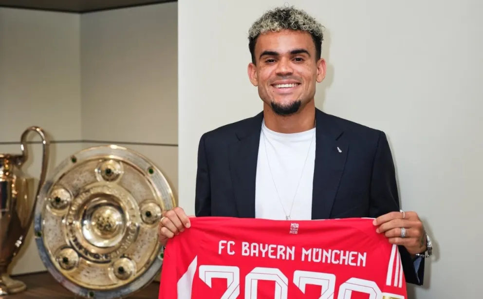 Díaz con la casaca del conjunto bávaro. Foto: Bayern Múnich.