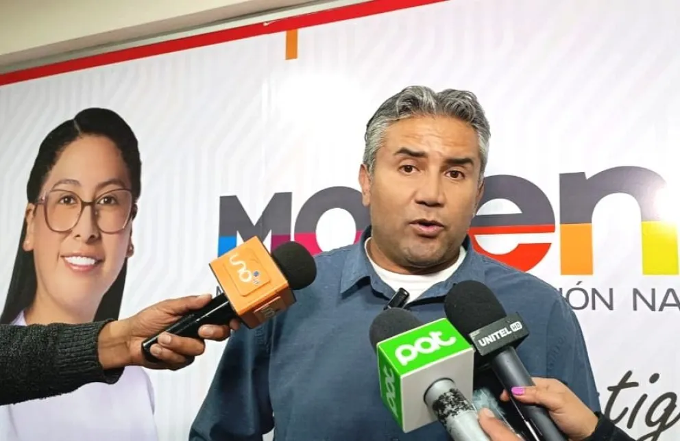 Ernesto Machicao, presidente de la directiva nacional de MORENA. Foto: Prensa MORENA