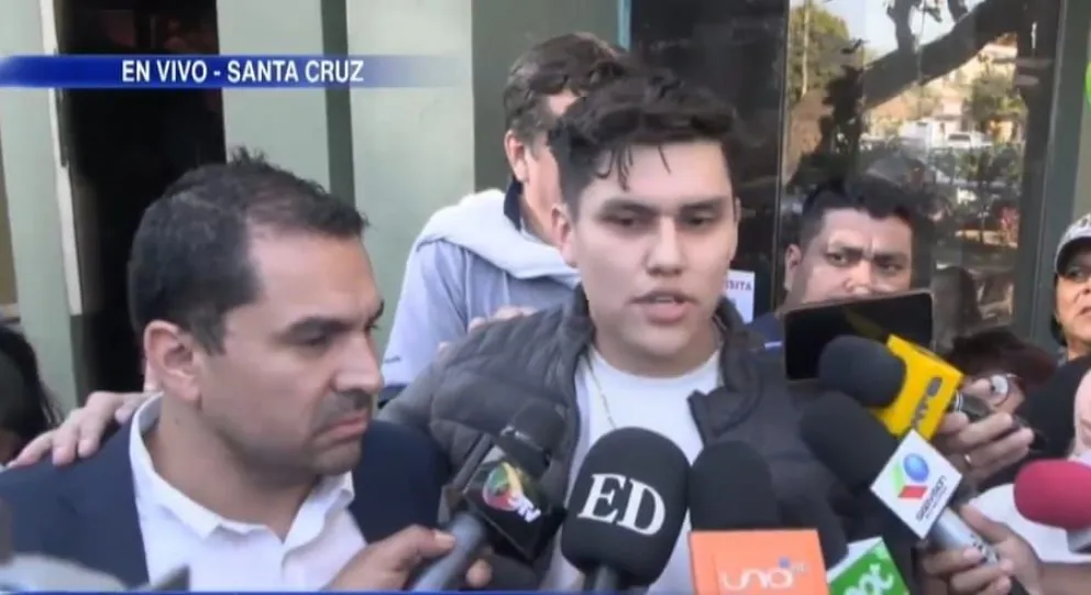 El tiktoker Juan Carlos Villafuerte, de 21 años, tras recuperar su libertad. Foto: DTV