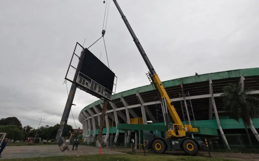 Las obras en el Tahuichi Aguilera. Foto: Sedede Santa Cruz.