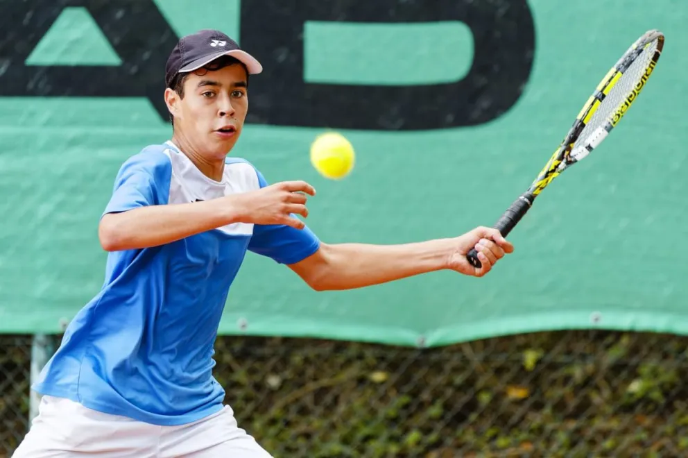 Rivero durante uno de sus partidos en Alemania. Foto: Top Tennis Photos.