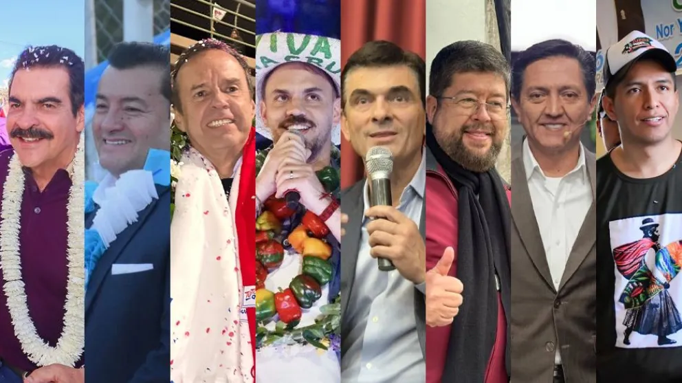 Los ocho candidatos que debatirán esta noche. Foto: Composición Visión 360