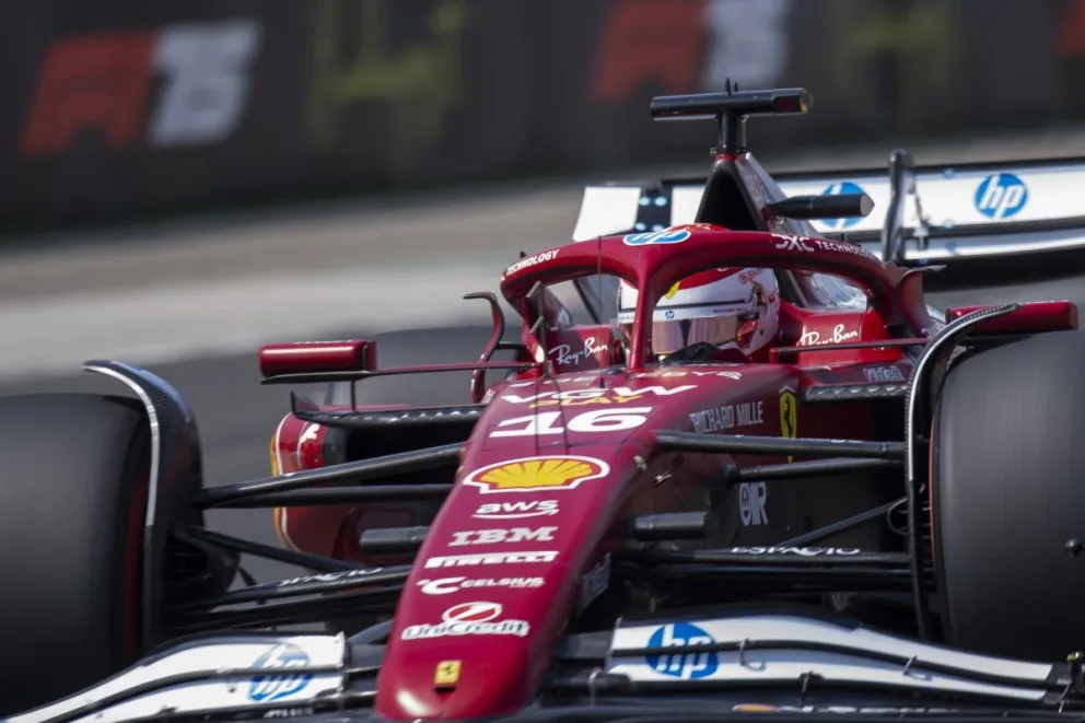 El piloto monegasco de Ferrari Charles Leclerc, durante el Gran Premio de Hungría de Fórmula 1. Foto: EFE