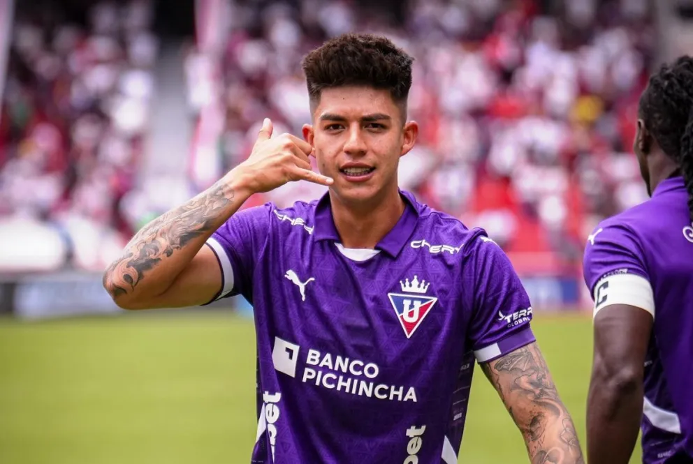 La celebración del boliviano Gabriel Villamil. Foto: LDU