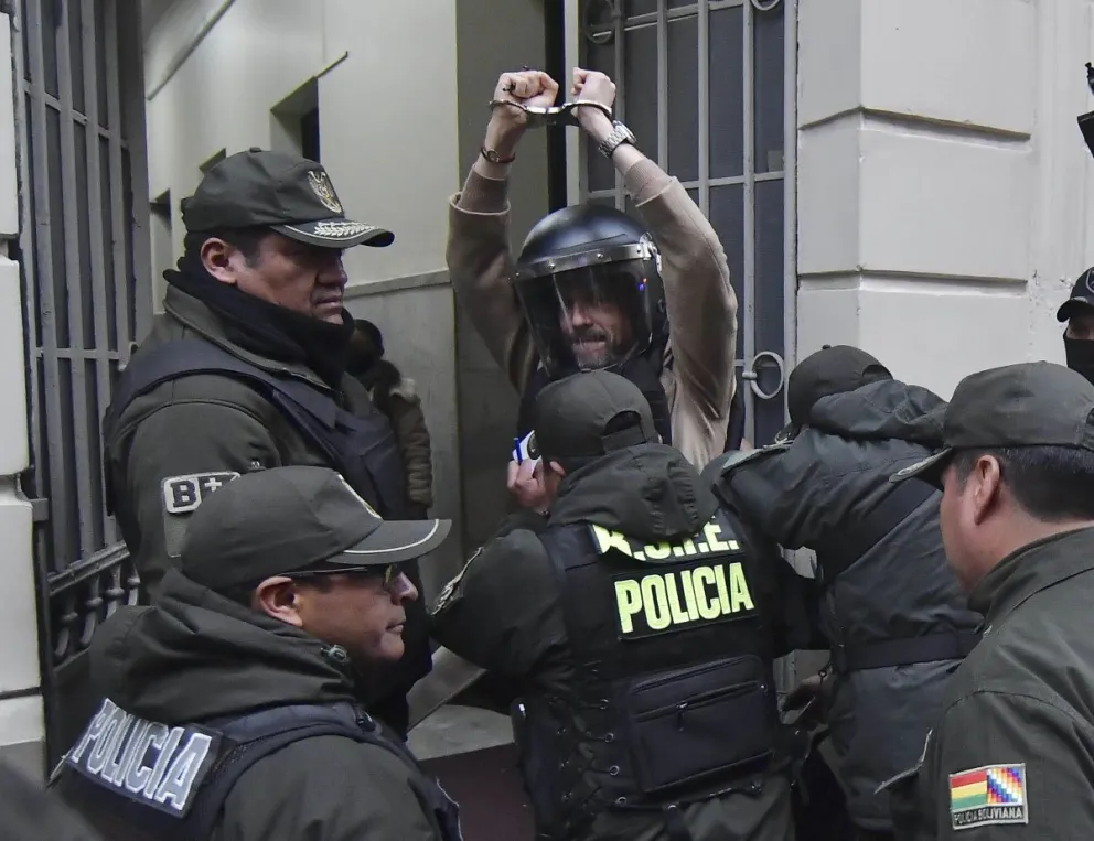 Fernando Camacho en una imagen de archivo del proceso por el "golpe de Estado". Foto. APG