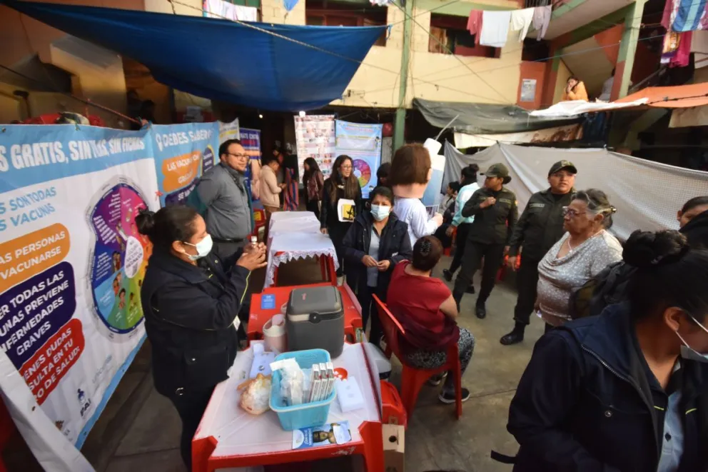 Una campaña de vacunación contra el sarampión en el país. Foto: APG