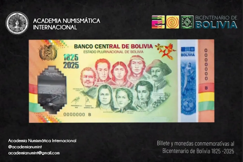 El billete conmemorativo. Foto: Academia de numismática
