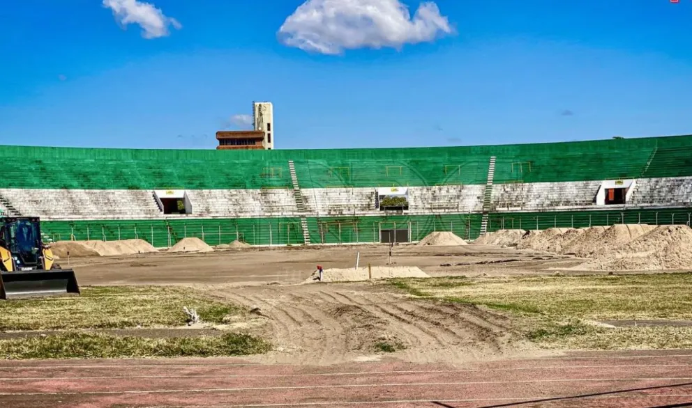 Las obras en el Tahuichi Aguilera. Foto: RDC Deportes.