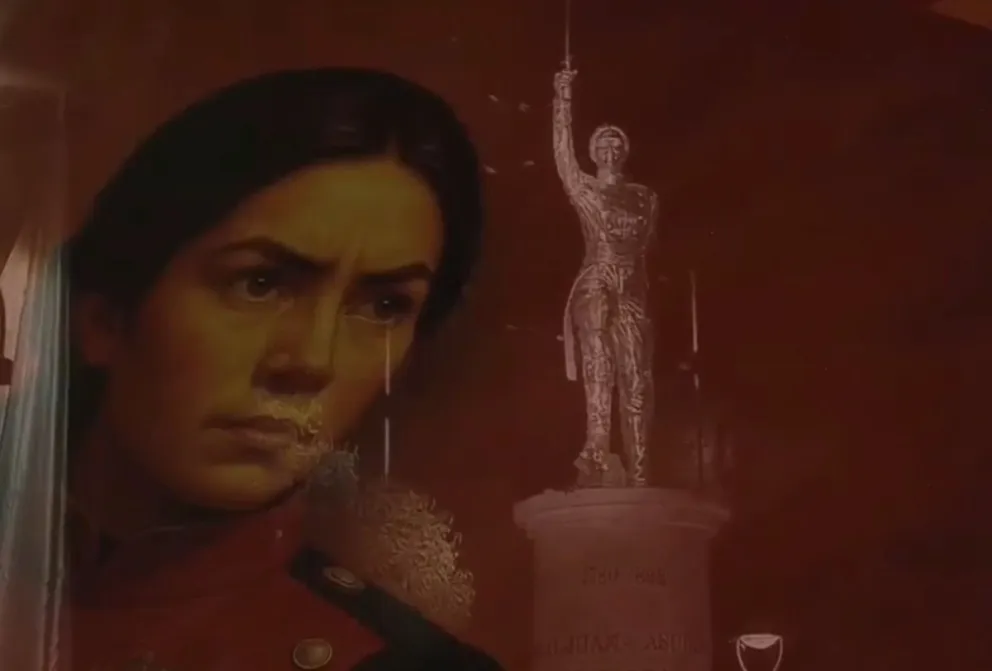 La escultura creada por Rolando Porcel.  Foto: ABI