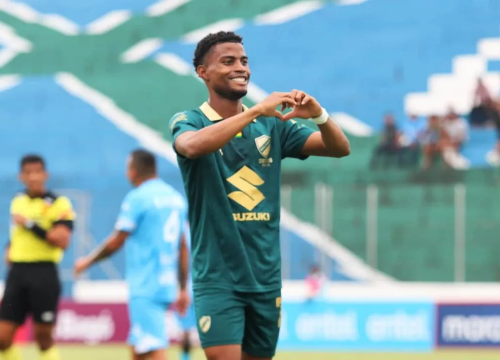 Dorny Romero celebra el único gol del compromiso de esta tarde. Foto: Marka Registrada