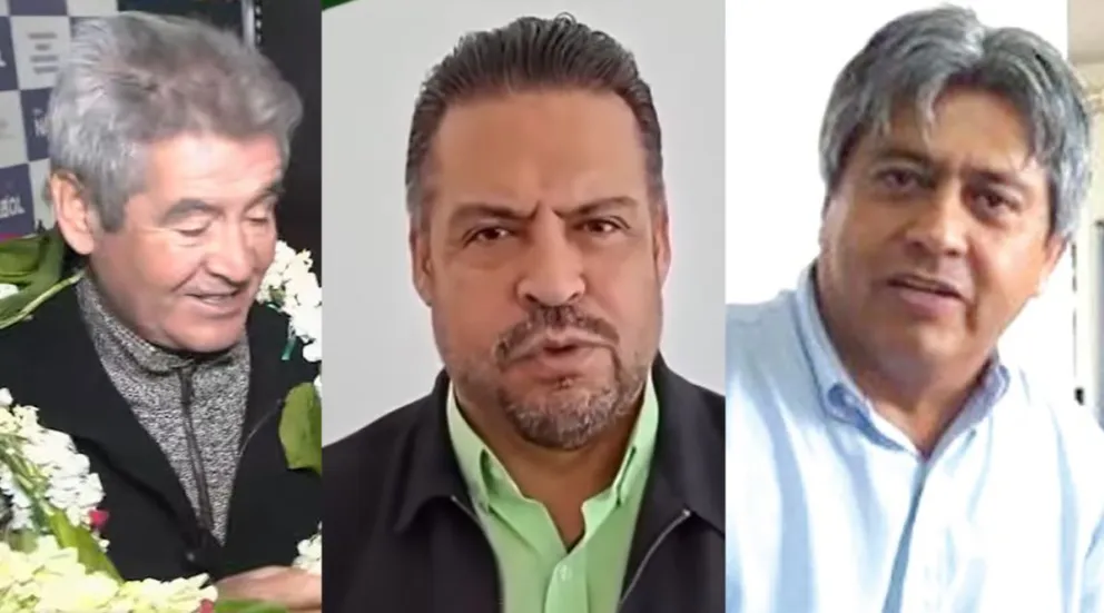 Las exautoridades, José Luis Paredes, Luis Revilla, y Mario Cossio. / Composición: Visión 360.