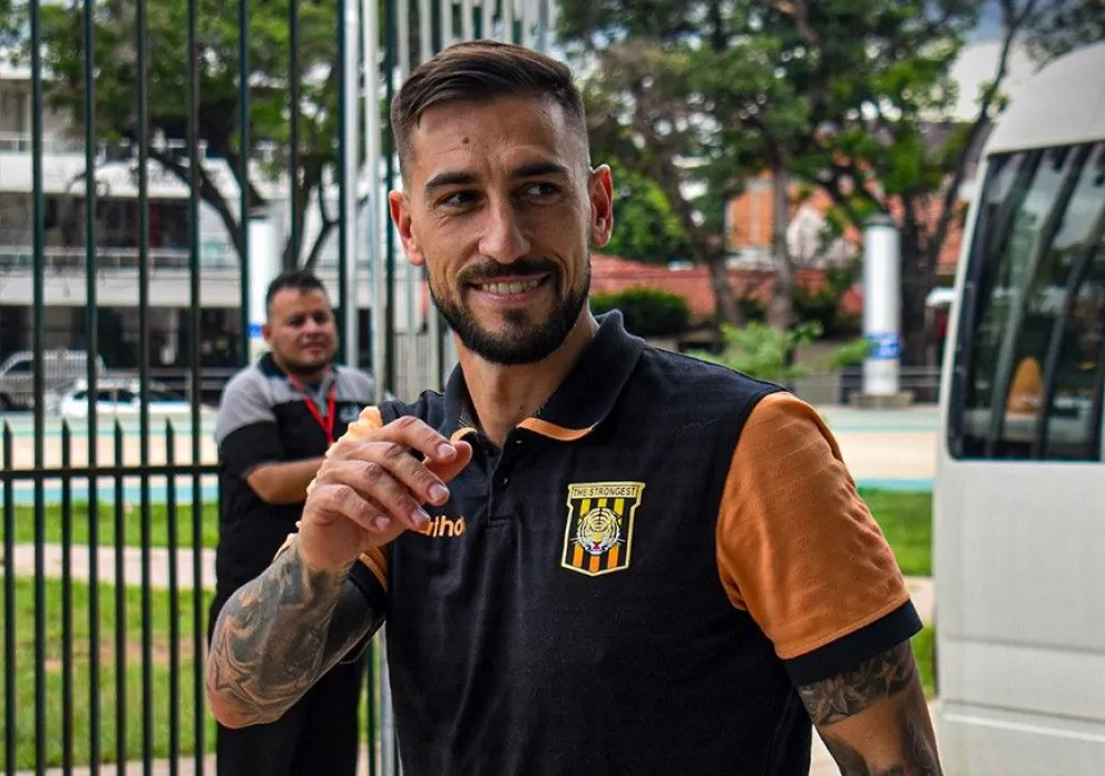 Luciano Ursino, uno de los capitanes del aurinegro: Foto: club The Strongest
