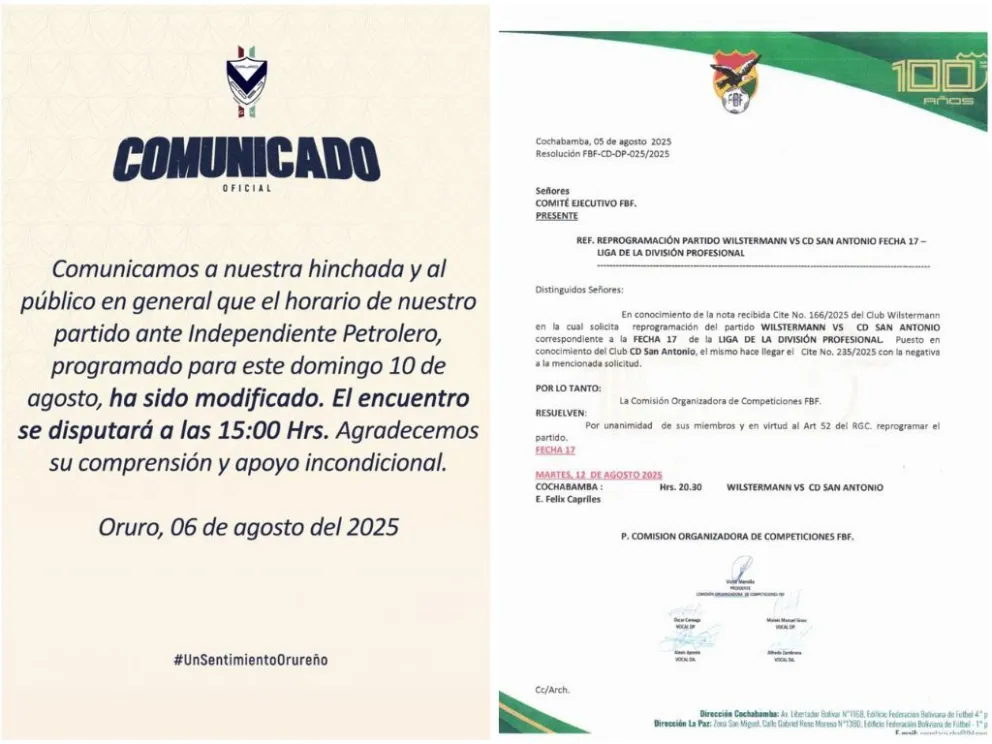 Los documentos que circularon en las últimas horas en las redes sociales.