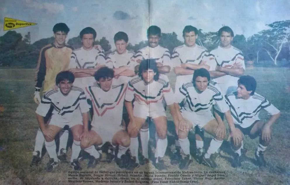 Parte del plantel que fue a India para jugar la Copa Nehru. Foto: Hemeroteca Vicepresidencia.