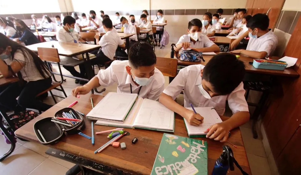 Estudiantes en clases en una imagen de archivo. Foto: RRSS