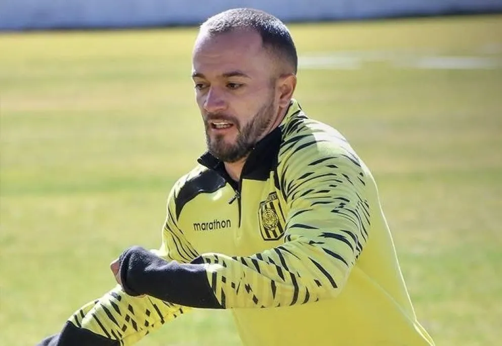 El atigrado Juan Godoy en una práctica anterior. Foto:,The Strongest. 