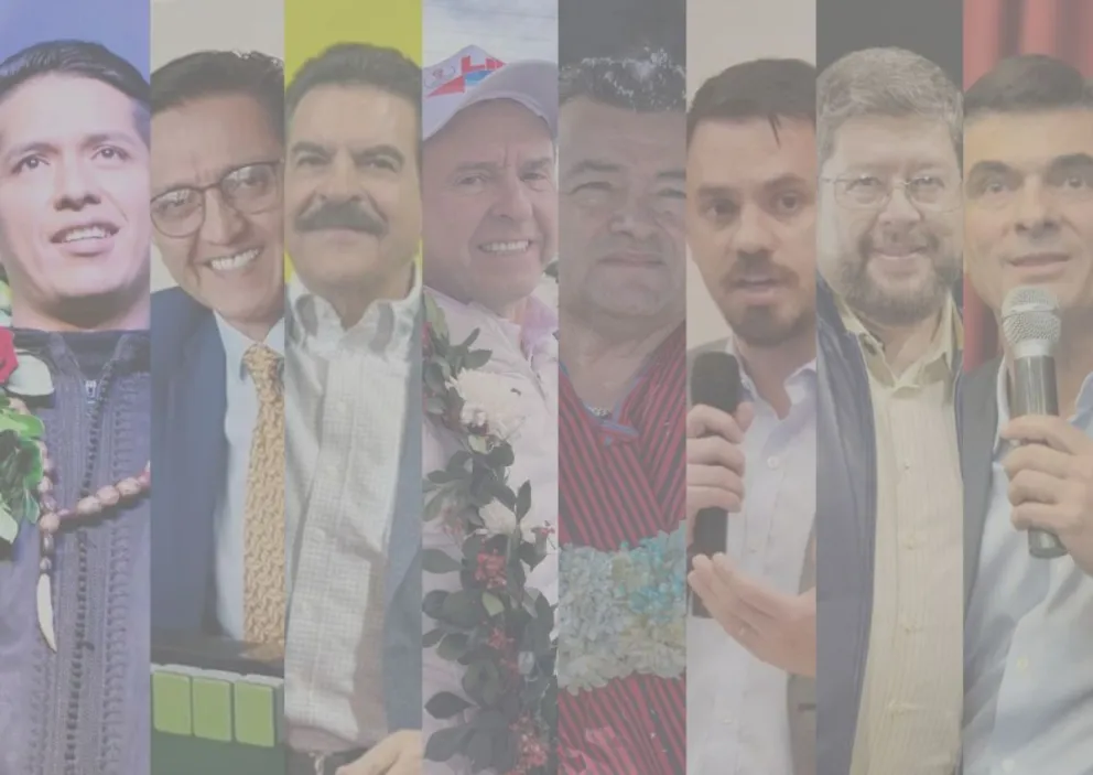 Los candidatos que están en carrera a través de fotos de sus redes sociales. 