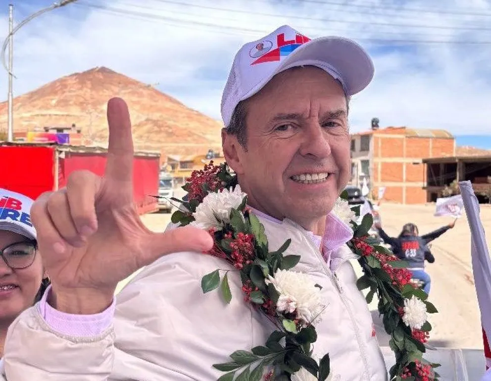 Quiroga, durante una actividad proselitista. Foto: RRSS del candidato 