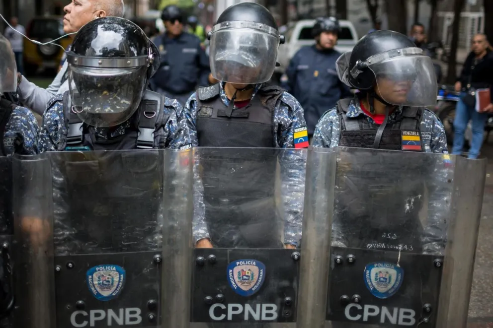 Miembros del Cuerpo de Policía Nacional Bolivariana de Venezuela. Foto: EFE