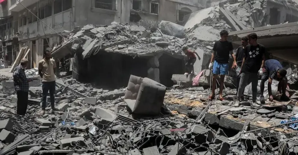 Bombardeos del ejército israelí en la ciudad de Gaza. Foto: DW