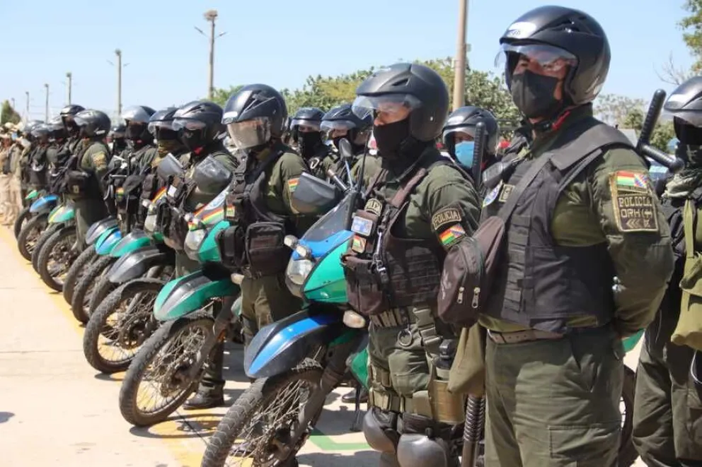 Efectivos policiales en una imagen de archivo. Foto: ABI