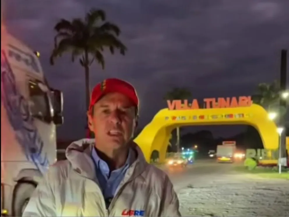 Tuto Quiroga en una captura de video de su paso por el Chapare.