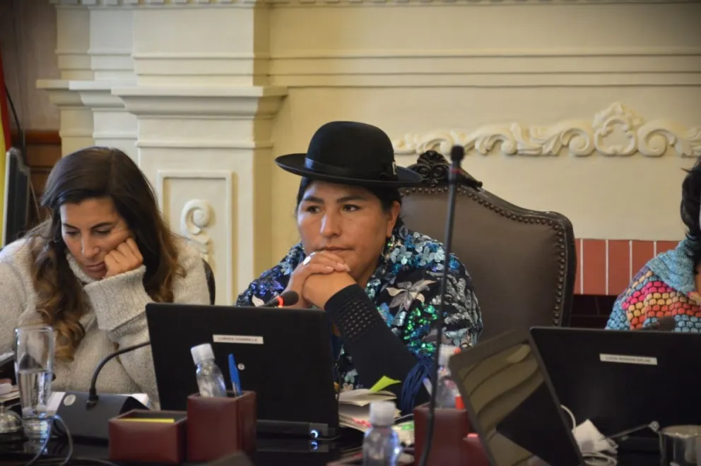 Foto de archivo de una sesión del Concejo Municipal, actualmente presidido por Lourdes Chambilla. FOTO: Concejo Municipal de La Paz