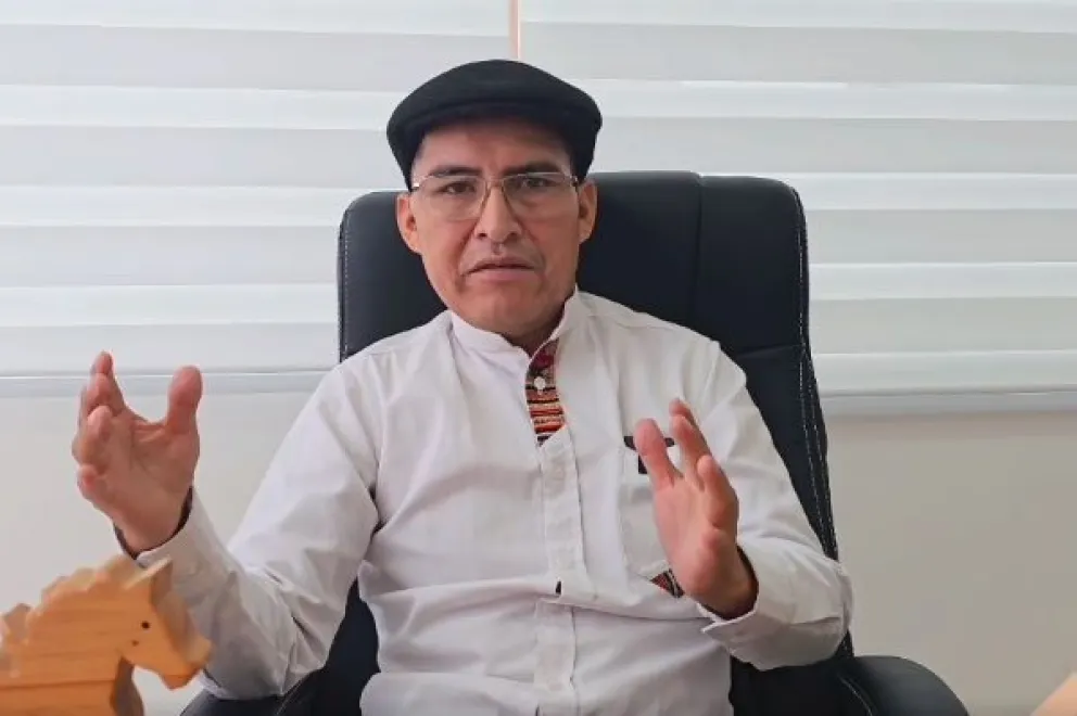 Condori, en el video que difundió este domingo en sus redes. Foto: Captura de video 