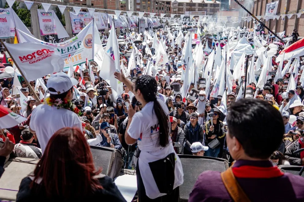 Eva Copa y Morena en una imagen de archivo. Foto: RRSS de la alcaldesa 