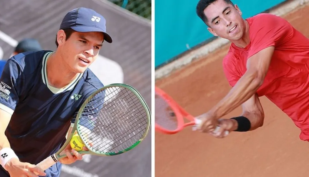 Prado (izq.) y Murkel Dellien en anteriores partidos. Fotos: Archivo Digital.